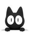 Katito, la mascota de AlToque, asomado sobre las preguntas